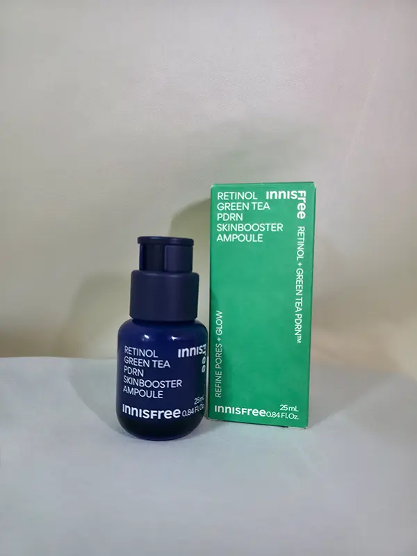 رتینول اینسفری همراه با درخت چای و پی دی آر ان Innisfree Retinol Green Tea PDRN Skinbooster Ampoule (25 ml)